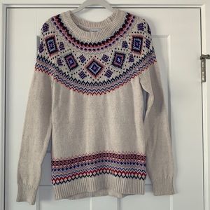 Old Navy size S multicolored knit crewneck sweater
